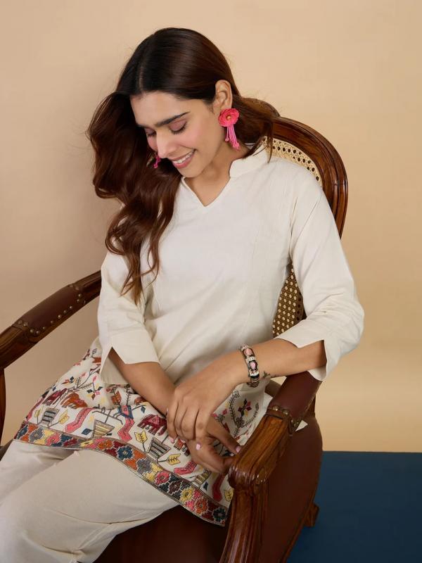 VP 9833 O Women's Designer Kurta Pant Set Premium Pattern